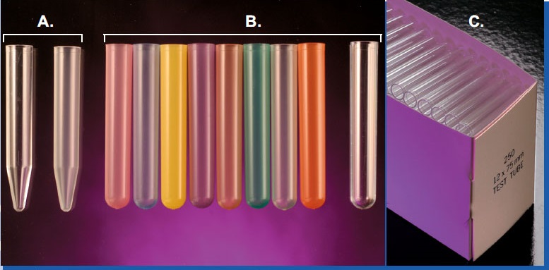 Test tubes 12 by 75 millimeter